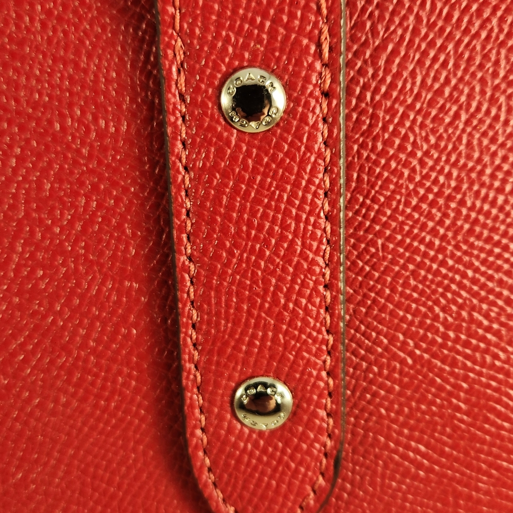 Coach Red Leather City Zip Tote - Picture 4 of 15
